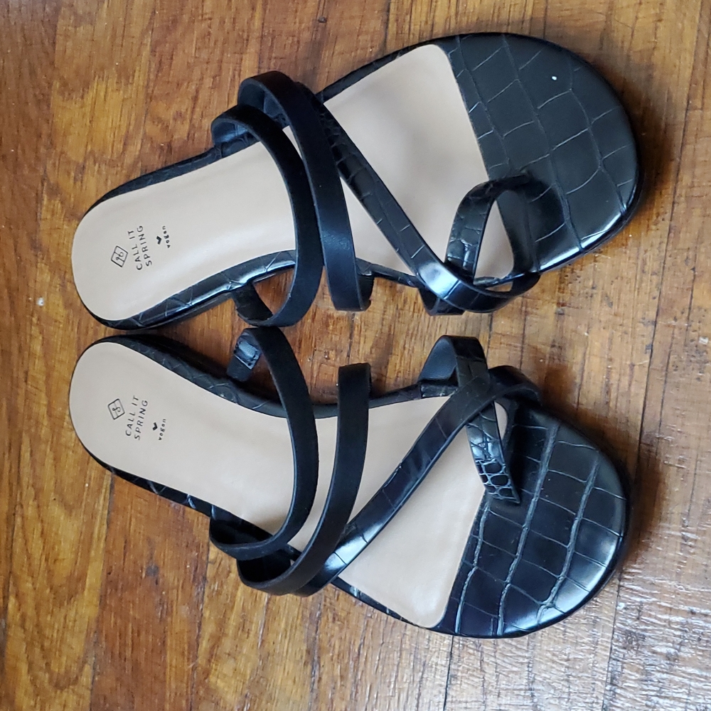 Call It Spring Vegan Leather Croc Slides - image 3